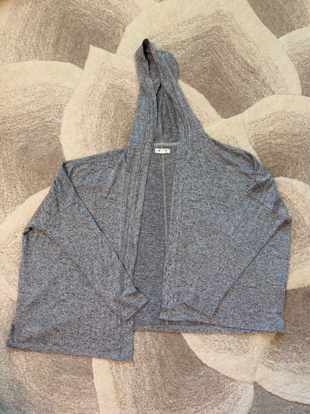 Garage Gray Hooded Open Cardigan